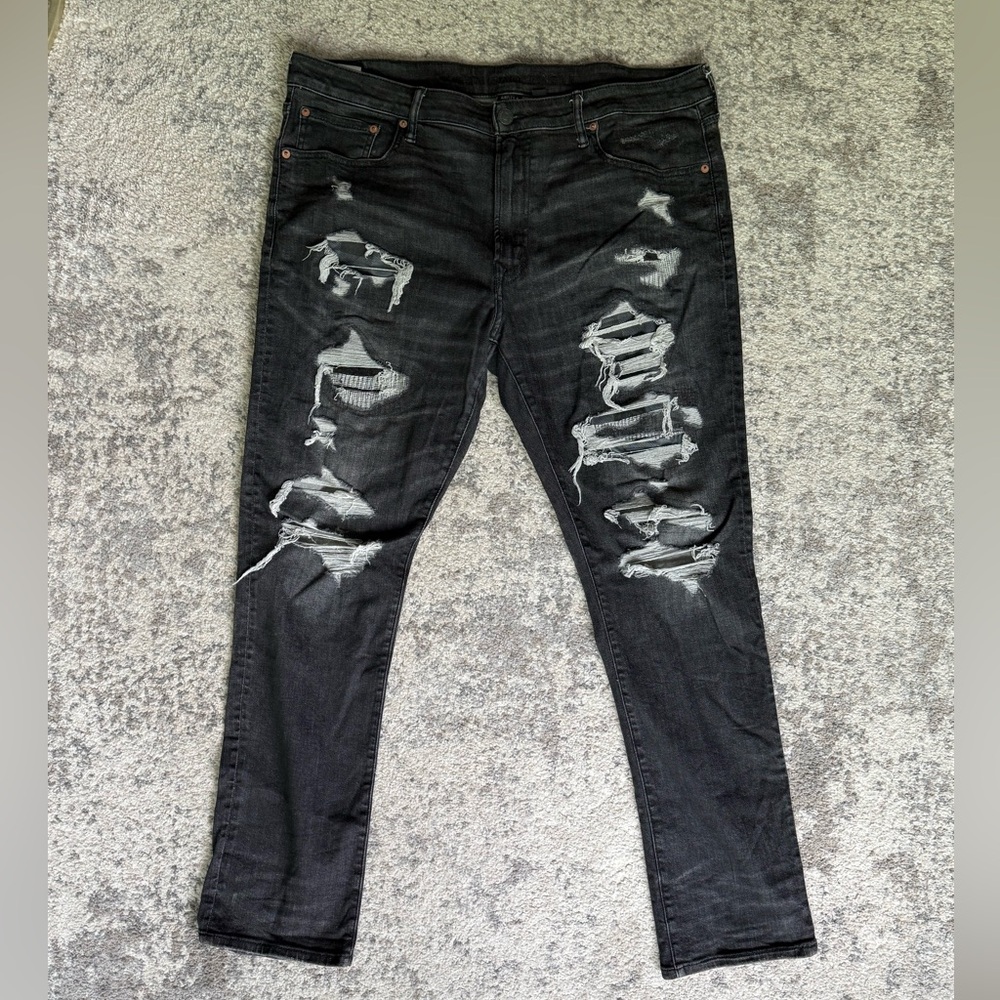 American Eagle Patched Distressed Slim Jean